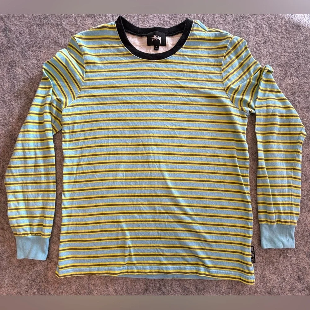 Stussy | Long Sleeve Striped‎ Blue & Green | Women’s Size Small